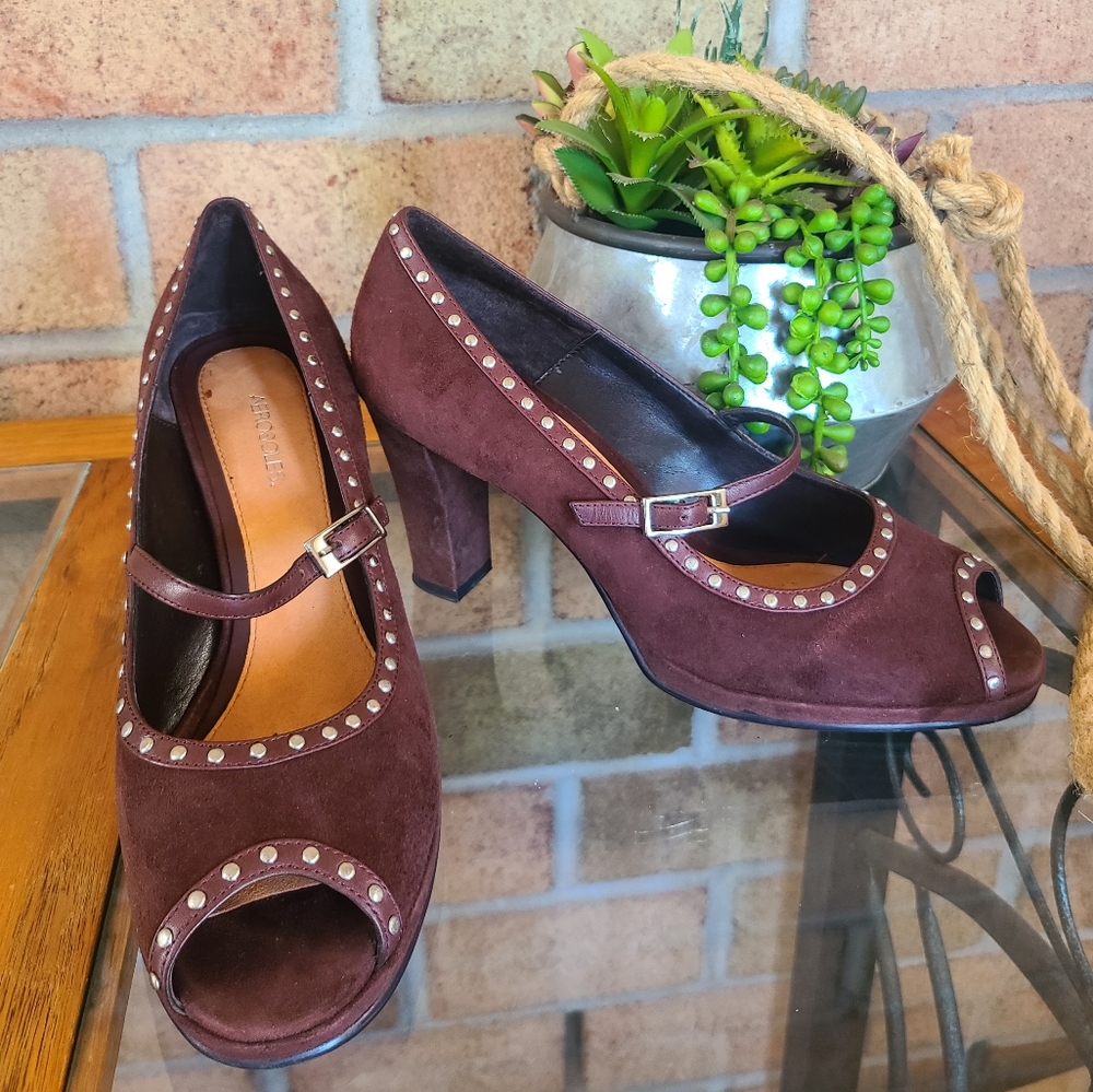 Brown suede shoes